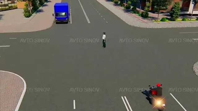 В каком случае водитель мотоцикла повернул налево правильно?